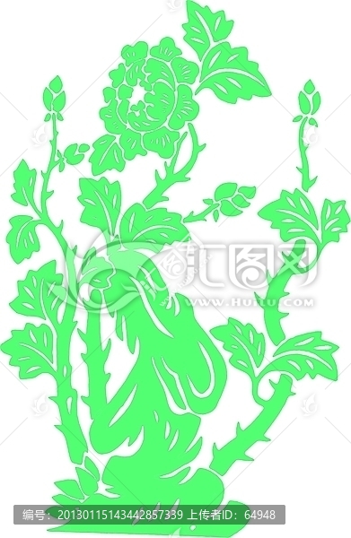 矢量花草,植物圖案