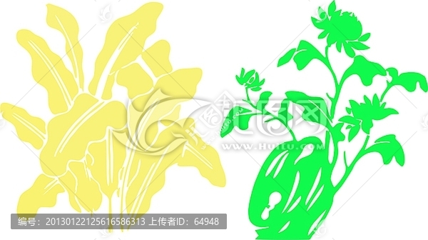 矢量花草,植物圖案