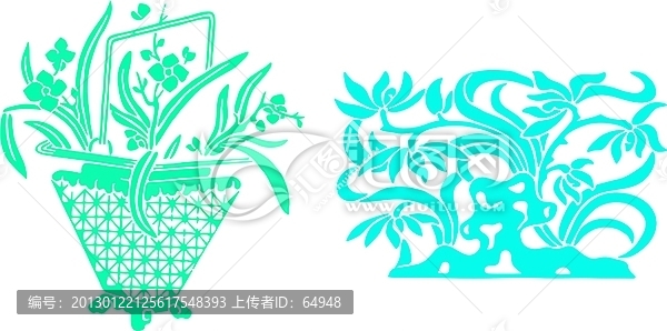 矢量花草,植物圖案