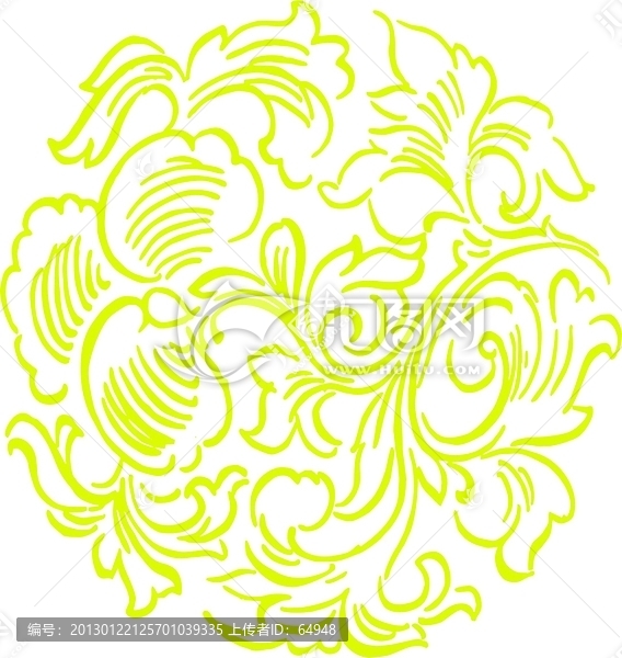 矢量花草,植物圖案