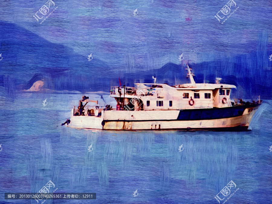 船,油畫