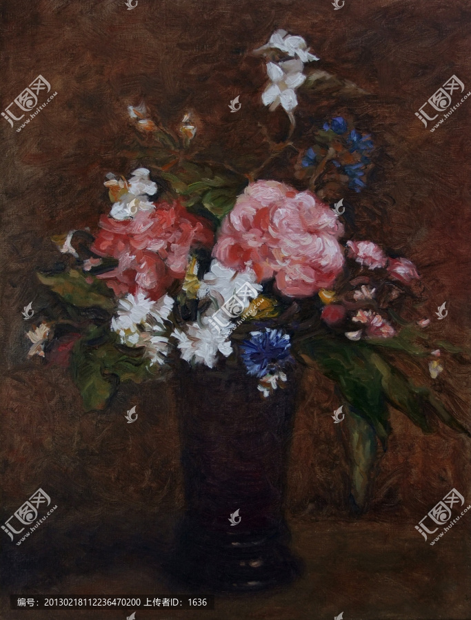 插花油畫
