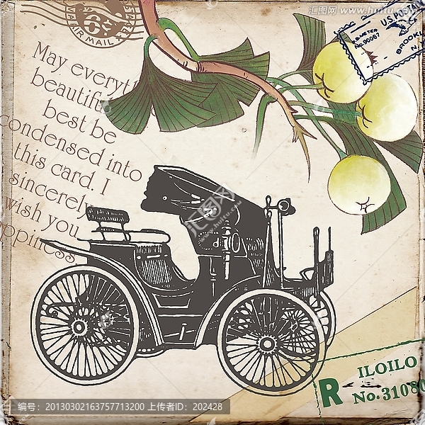 歐美,無(wú)框畫,裝飾畫,老爺車,底紋,花卉