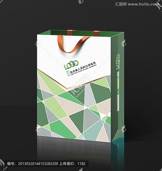PSD創(chuàng)意手提袋設計模板下載（平面圖）