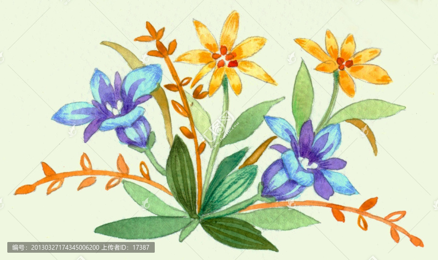手繪花