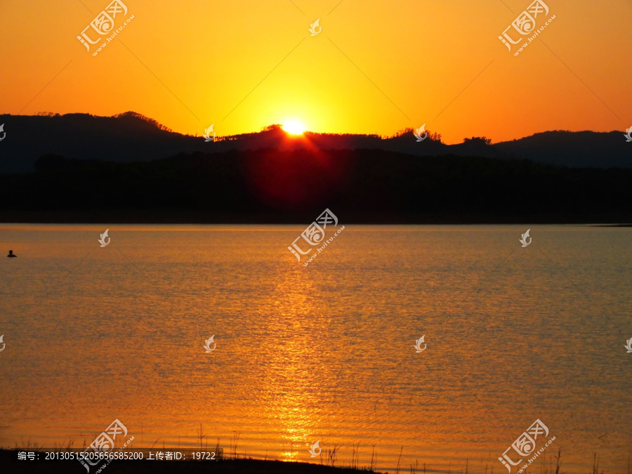 海南,松濤水庫日落