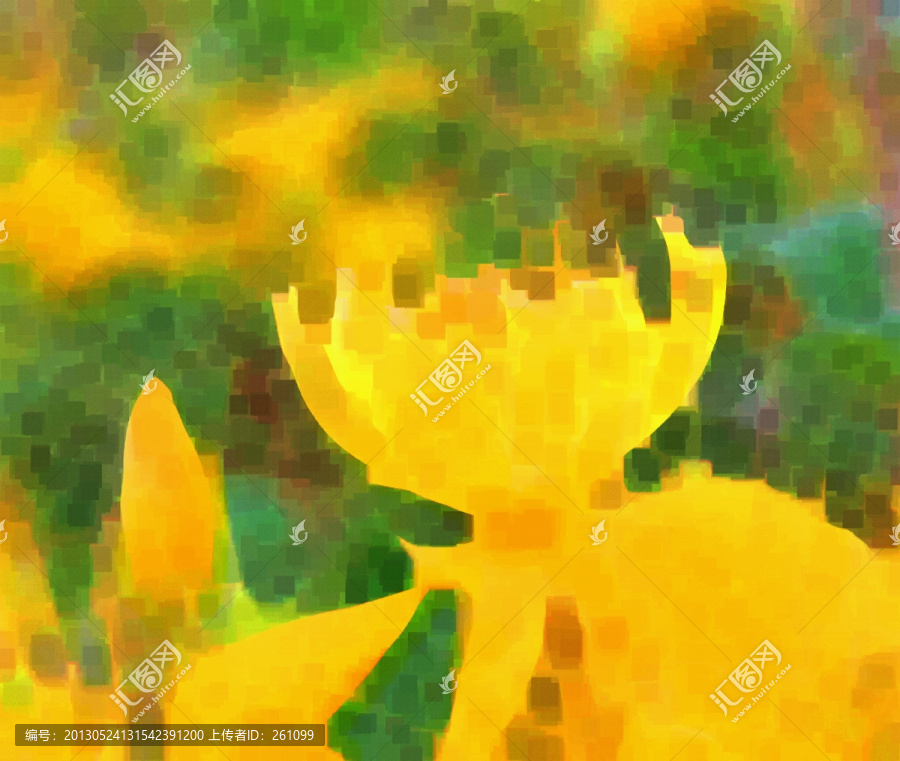 鮮花抽象畫