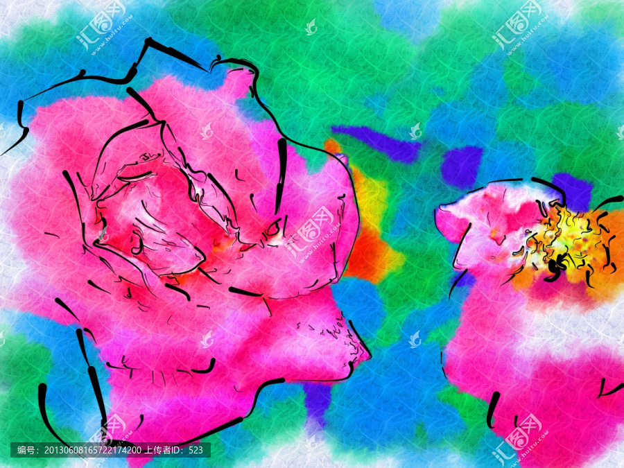 玫瑰花,（合層）