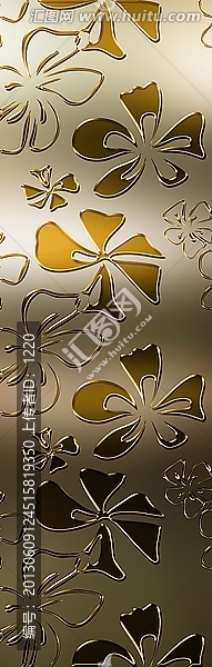 藝術(shù)玻璃平開(kāi)門(mén)玄關(guān)寫(xiě)真,金色花