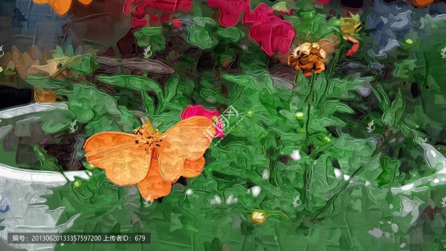 抽象畫,花兒