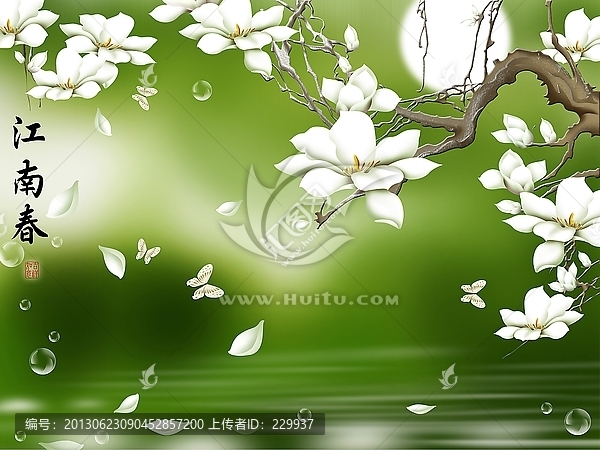 藝術(shù)玻璃浮雕背景,,江南春