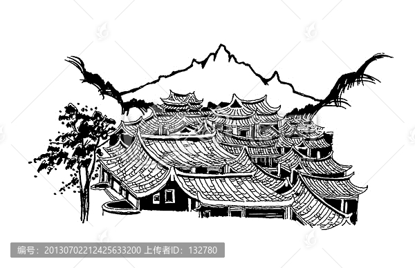 矢量麗江四方街