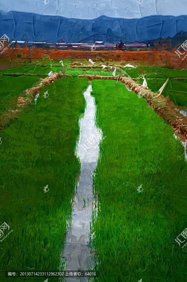 田地,裝飾畫
