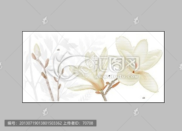 噴墨玉蘭花