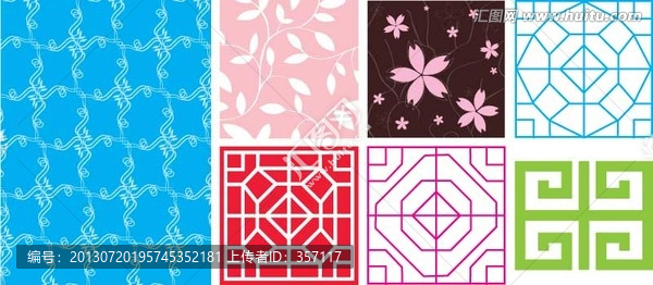 矢量底紋背景 古典花紋 花