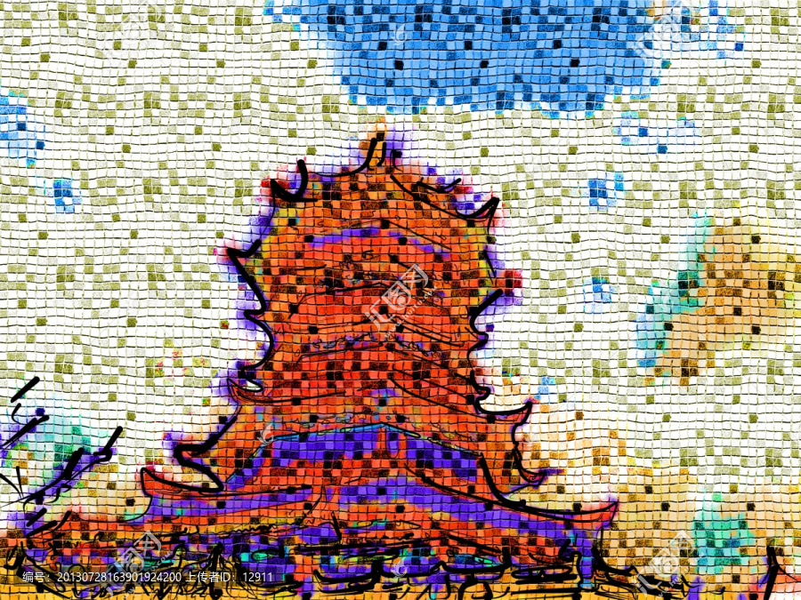 風(fēng)景裝飾畫,抽象風(fēng)景,壁畫
