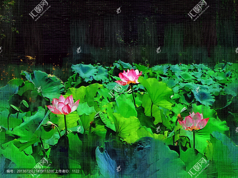 裝飾畫,荷花