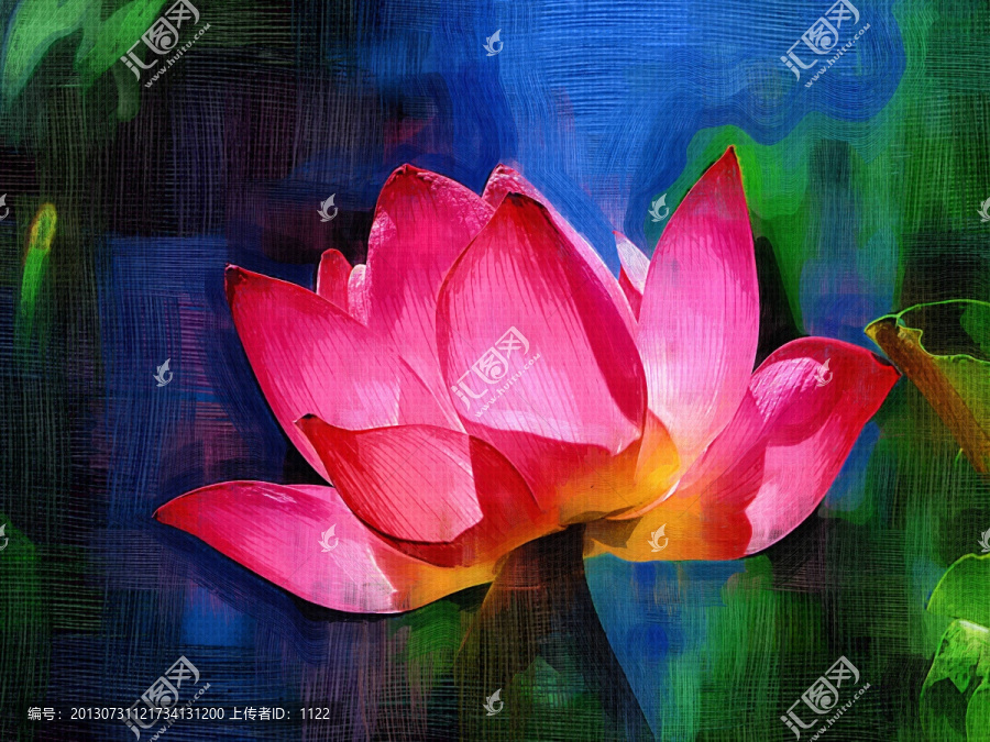 裝飾畫,荷花