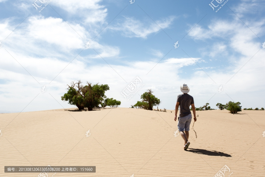 沙漠中行走
