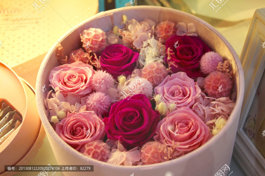 玫瑰花,礼品盒
