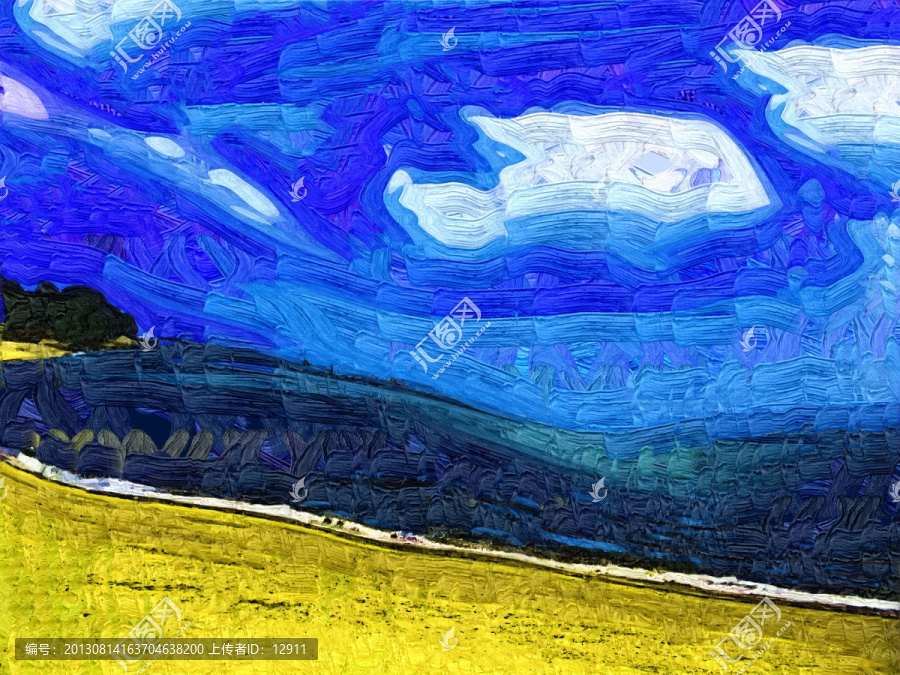 風景裝飾畫,色彩裝飾,油畫