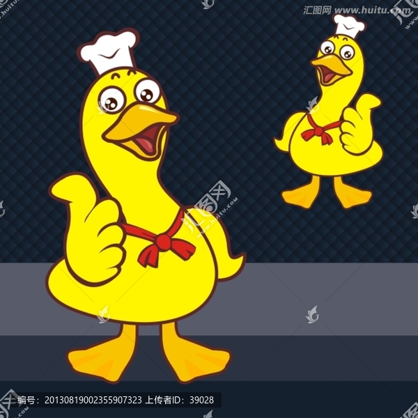 鴨子,卡通,吉祥物
