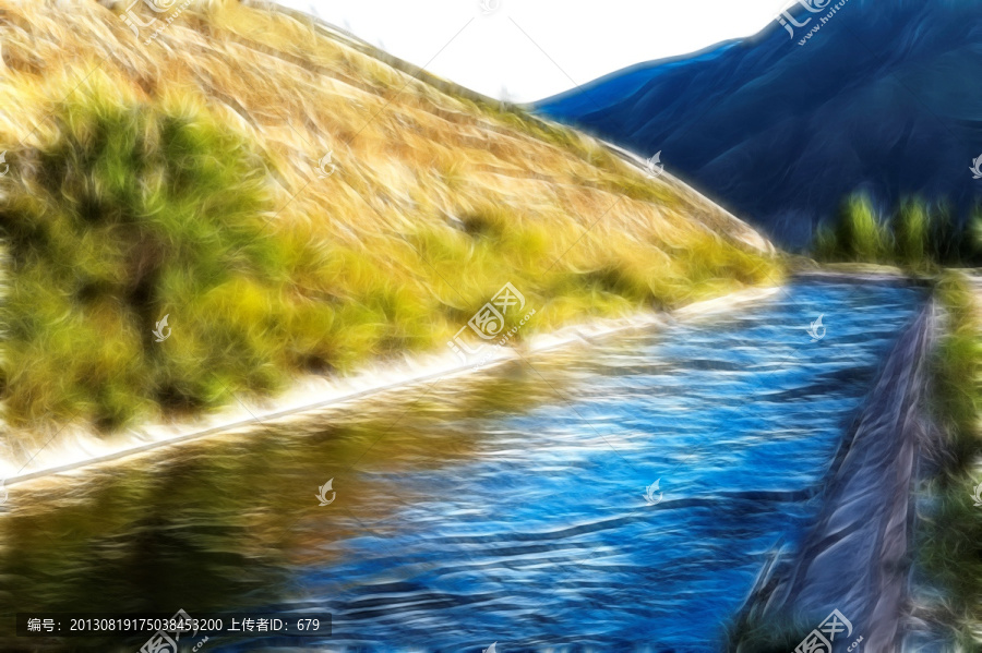 小河流水