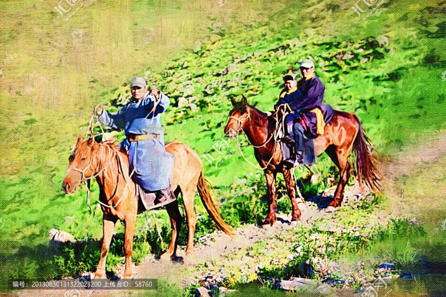 草原風(fēng)情,電腦油畫(huà)