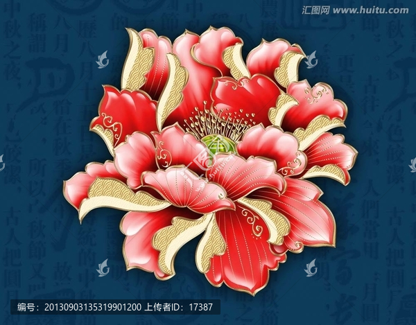 牡丹花,包裝素材圖案