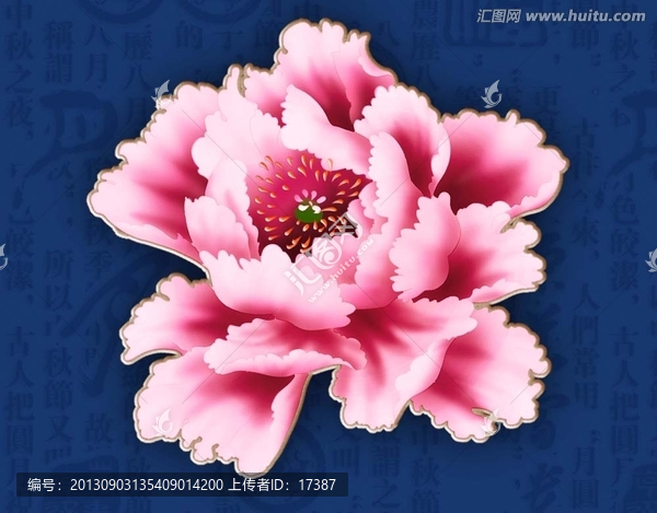 牡丹花,包裝素材圖案