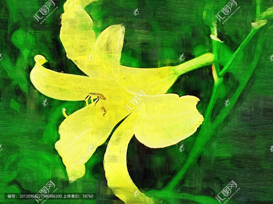花之韻,電腦油畫