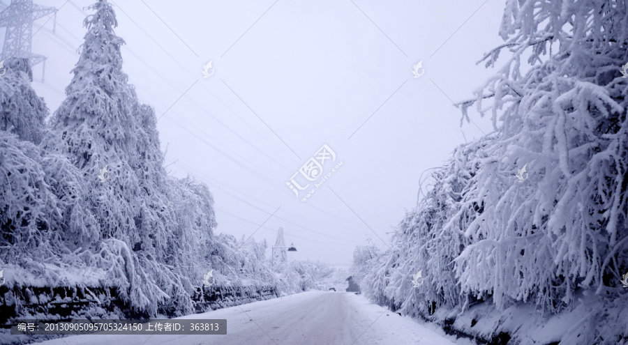 泥巴山,雪景
