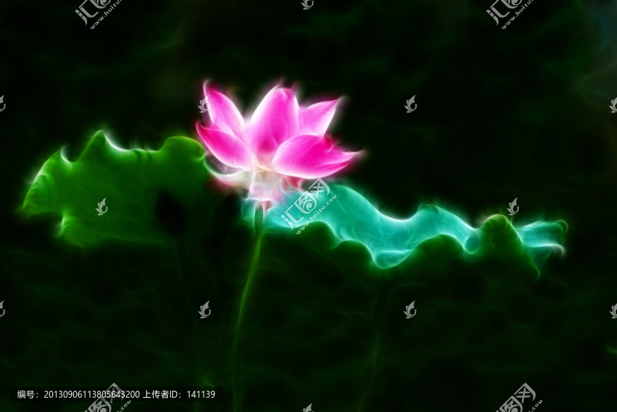 荷花,抽象畫,無框畫,裝飾畫
