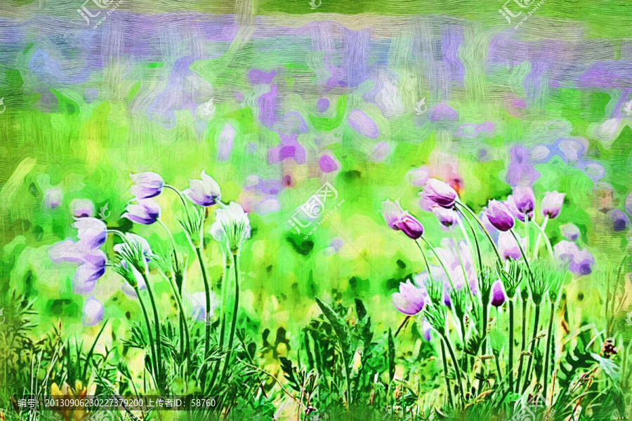花之韻,電腦油畫
