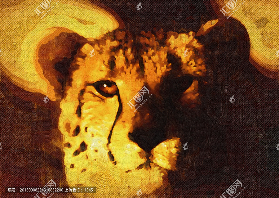 獵豹抽象裝飾畫(huà)
