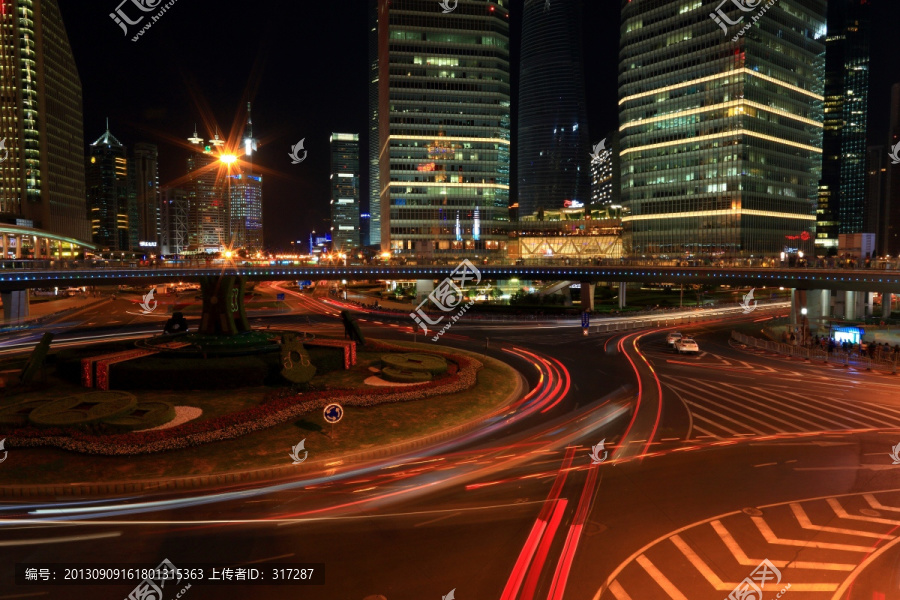 都市车流夜景