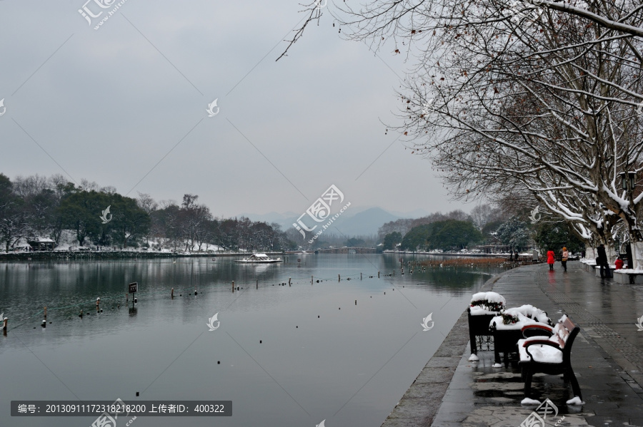 杭州,西湖,湖泊,雪景,冬季