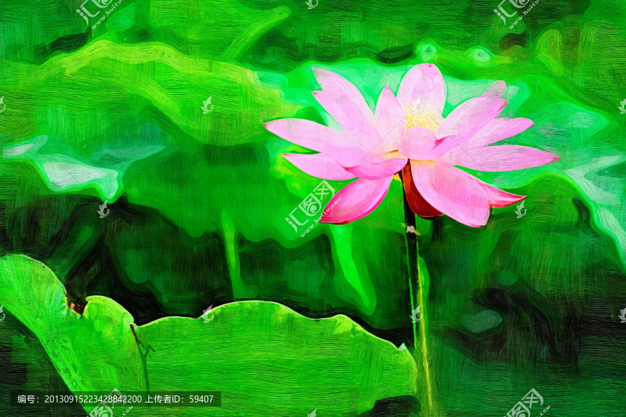 油畫(huà),荷花,裝飾畫(huà),抽象畫(huà)