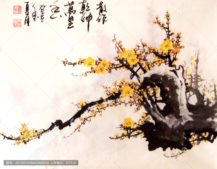 水墨畫,梅花