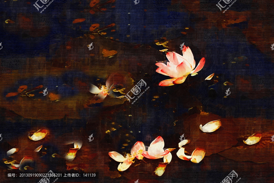 抽象畫花卉,無框畫,,油畫