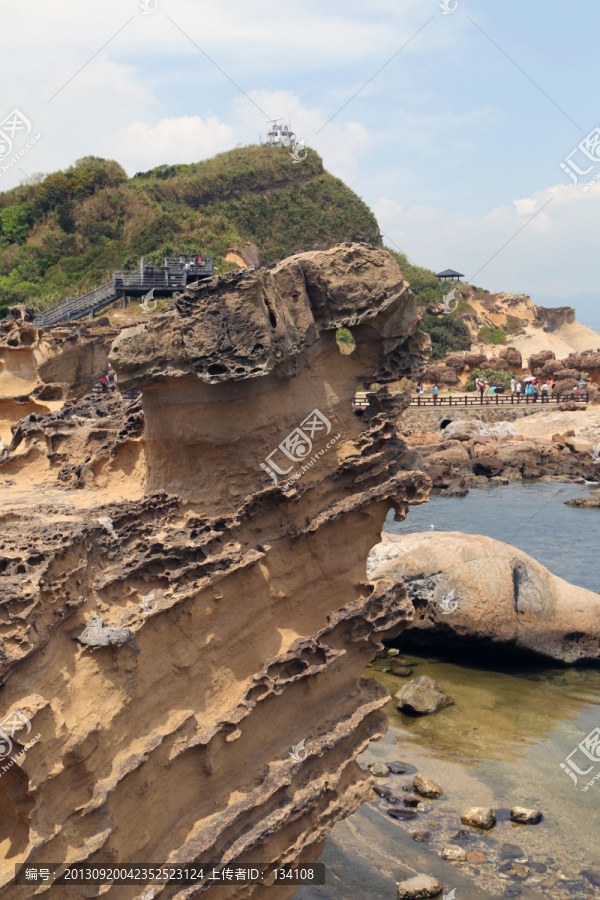 台北县的野柳地质公园一景