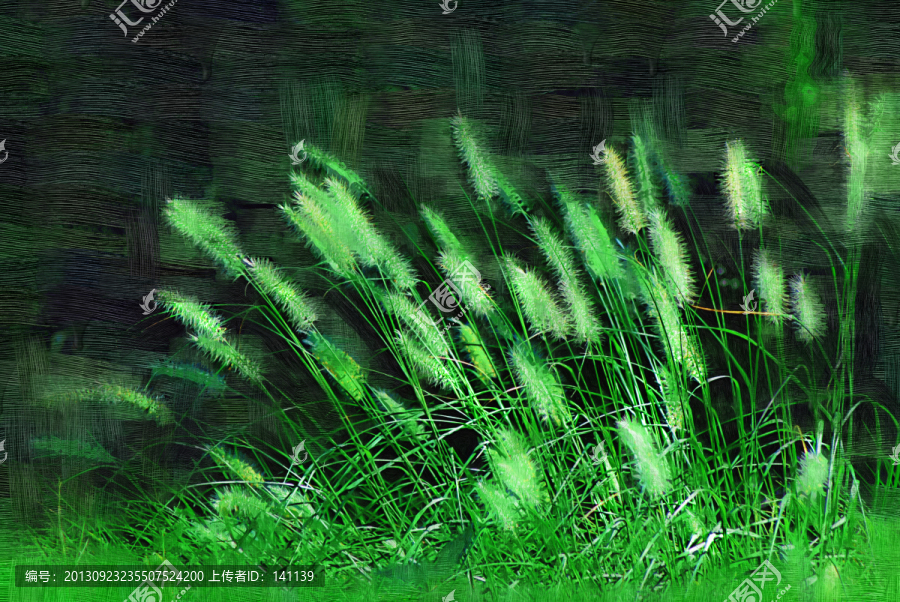 芒草抽象畫,無框畫,油畫