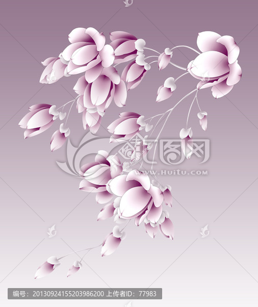 玉蘭花（去底分層）