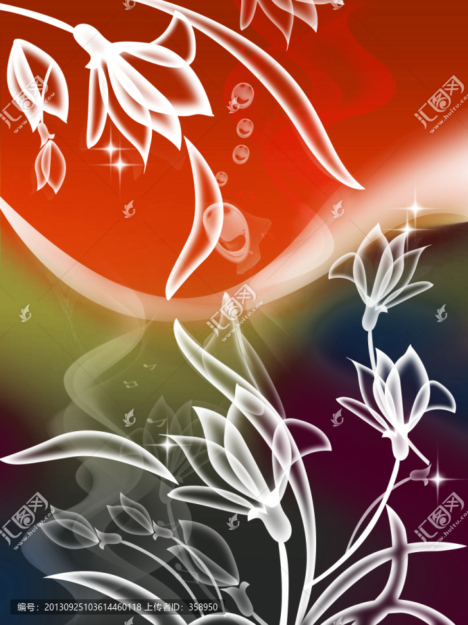 高清夢幻花紋圖