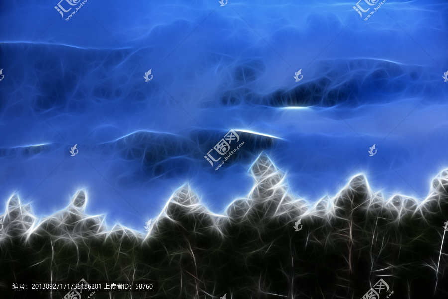 山景,電腦畫