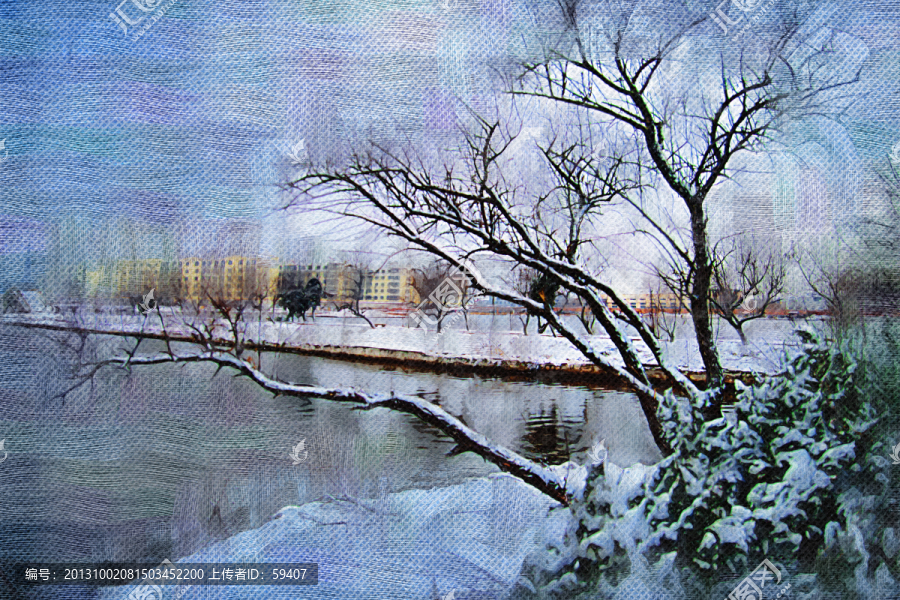 裝飾畫,無框畫,風(fēng)景,雪景