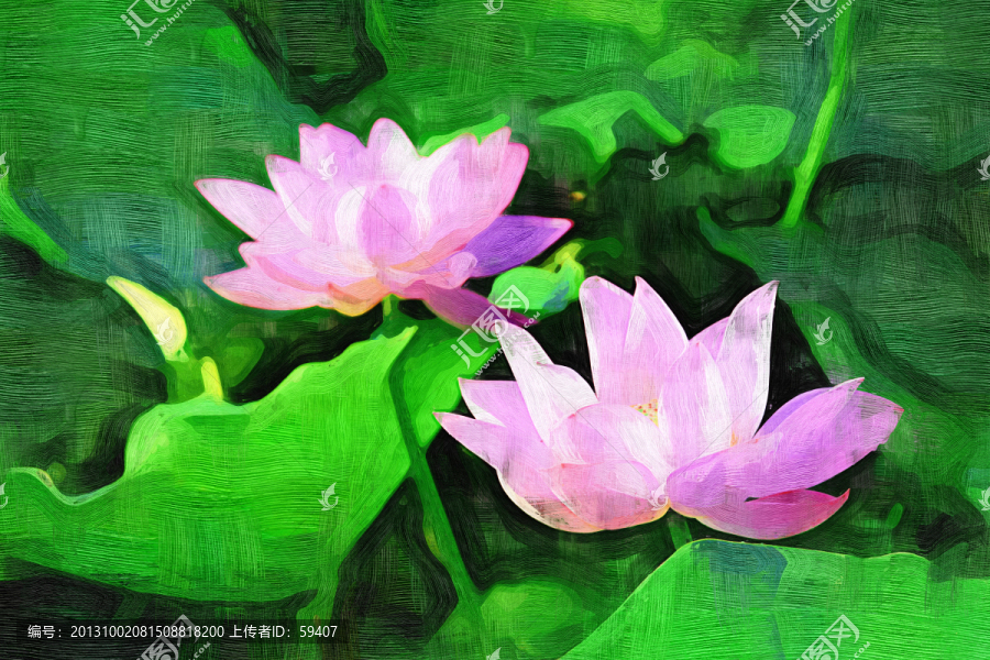 裝飾畫,無(wú)框畫,荷花