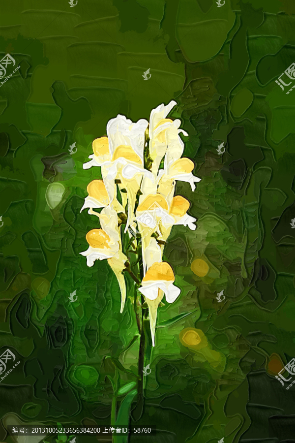 抽象花卉,電腦畫