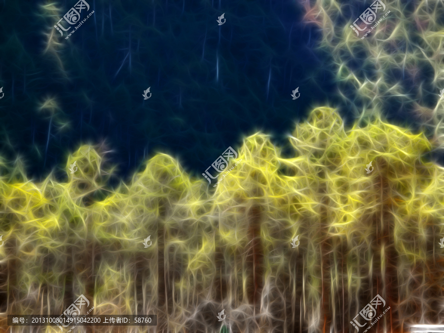 抽象森林,電腦畫