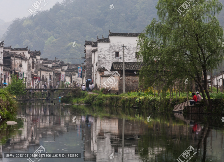 理坑村,临水而居,绿树,学生